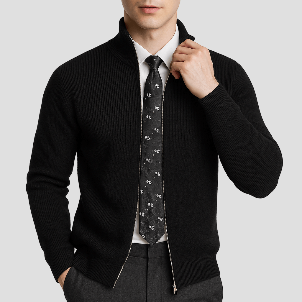 Michele | Morbido Maglione a Maglia con Zip